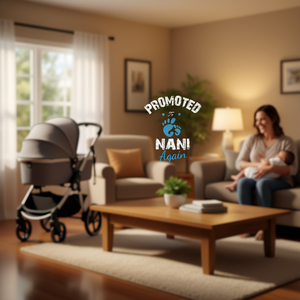 T-shirt « Promue à grand-mère à nouveau » 2019 – Prochainement Nani – T-shirt promotionnel personnalisable - Product Image 3