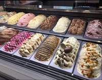 Conteneur à crème glacée en PP de 5 L avec couvercle en dôme, qualité alimentaire, bac à gelato, logo personnalisé, résistant au congélateur (-25°C), recyclable, rectangulaire, vente en gros