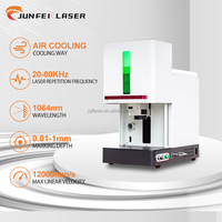 JUNFEI Machines de marquage laser à fibre fermées de style européen 20W 30W 50W 3D petit bureau verre métal bijoux logo graveur laser
