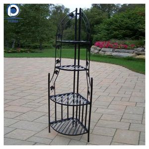 Soporte de Flores de Hierro Forjado para Balcón <span class=keywords><strong>Prima</strong></span> y Cesta de Flores Negra o Blanca, Soporte de Flores para Decoración de Bodas - Product Image 6