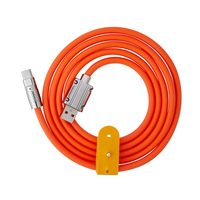 Câble USB type-c à charge rapide 120W avec indicateur LED câble invité en silicone 6A audacieux pour ordinateur Machine et imprimante en alliage de zinc