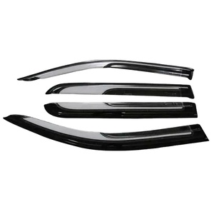 Kính chắn gió cửa Visor sang trọng bảo vệ & trang trí tối màu đen/trong suốt màu đen cho <span class=keywords><strong>Navara</strong></span> 2014 - Product Image 1