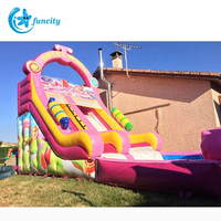 Toboggan aquatique gonflable en PVC Funcity OEM personnalisé 2025 pour aire de jeux extérieure commerciale, idéal pour le plaisir estival des enfants