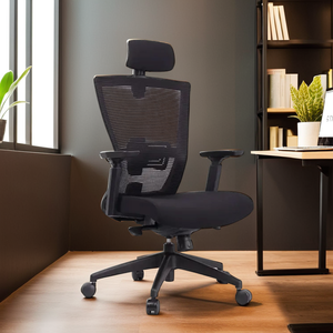 Silla de juego personalizada Asiento de oficina ajustable de tela y malla ergonómica OEM con soporte - Product Image 1