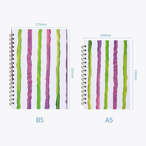 Quaderno <span class=keywords><strong>a</strong></span> <span class=keywords><strong>Spirale</strong></span> A5 e B5 con Design <span class=keywords><strong>a</strong></span> <span class=keywords><strong>Righe</strong></span> Acquerellate, Carta Offset 100g Liscia 360 °   Svolgimento delle pagine - Product Image 1