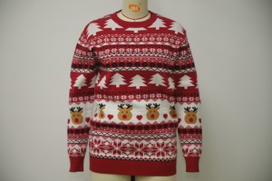Custom <strong>Women</strong> <strong>Christmas</strong> Jacquard Sweater Reindeer Snowflake Knit Pullover Casual Spring Winter Holiday <strong>Jumper</strong> - Product Image 6