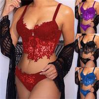 Meilleure Vente Ensemble de Lingerie Deux Pièces Bralette en Dentelle Noire Brodée de Haute Qualité Personnalisé Soutien-Gorge et Culotte pour Femme