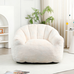 Custom Modern Velvet Oversized Bean Bag <b>Sofa</b> Chair with Adjustable Height for Living Room & Bedroom Use - Product Image 4