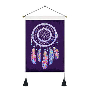 35*50cm Casa Tarocchi Sole Luna Fase Arazzo Macrame Nappa Appeso A Parete Ufficio Paesaggio Arazzi Camera Da Letto Pittura di Arte - Product Image 5