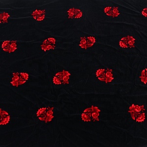 Tissu en velours tissé à motif floral africain en polyester doux, style africain, échantillon gratuit, pour vêtements - Product Image 5