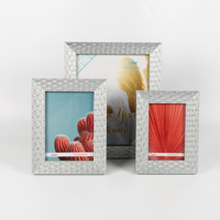 Qualité garantie Cadre photo en plastique décoratif classique argenté doré 4x6 5x7 8x10 pouces