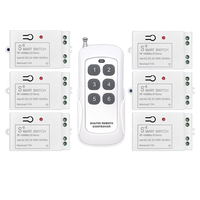 Système de commutation à distance intelligent sans fil RF 433 MHz, DC 12V/24V 10A IP65, contrôleur de relais 100m, système de maison intelligente