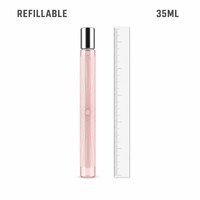 Atomiseur de parfum rechargeable vide 35 ml, flacon pulvérisateur de voyage avec capuchon en métal doré finition cuivre, boîte de présentation de 24 pièces en gros