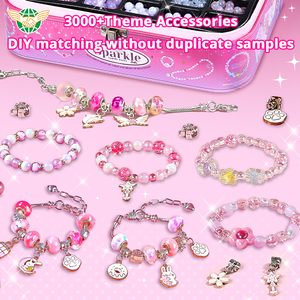 2025 Hot Phong Cách Trẻ Em Trang Điểm Bộ Dụng Cụ Thiết Kế Đồ Trang Sức Cô Gái Handmade Đính Cườm Vòng Đeo Tay Tự Làm Đồ Chơi Cô Gái Ăn Mặc Trò Chơi - Product Image 3