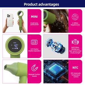 Electric Hair Dryer with a High-speed Brushless Motor, Suitable for Home Use, Student <strong>Models</strong>, and Ionic Hair Care. - Product Image 4