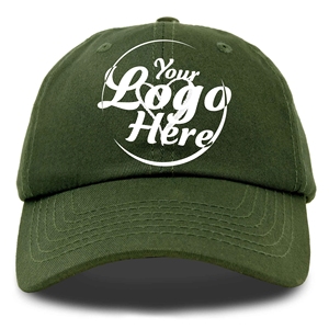 Gorra de talla única unisex, sombrero deportivo de rendimiento con estampado de patrón personalizado de Color Oliva bordado para entrenamientos, golf y correr - Product Image 1