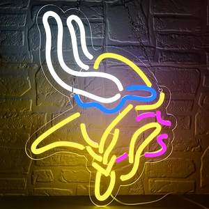 Letrero de Neón LED de Rugby para Decoración de Pared, Regulable, Alimentado por USB, Logotipo del Equipo, Estilo Vikingos - Product Image 1