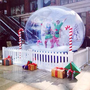 Globo inflable gigante de nieve para Navidad, globo de nieve de tamaño humano comercial para patio trasero