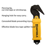 Flexibler Haken Ergonomischer Griff Piercing-Spitze Sicherheits-Verdeckte Klinge Plastiktüten- und Schrumpffolien-Palettenfilm-Schneider Kartonöffner