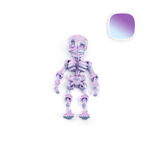 Porte-clés Crâne 3D Imprimé, Design Mignon, Décoration d'Halloween, Cadeau OEM Direct Usine, Matériau ABS, Meilleures Ventes - Product Image 3