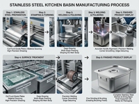 Stapelbare, duurzame, milieuvriendelijke, moderne roestvrijstalen 201 1/2 GN pan met handvat, vlekbestendig, 0,5-0,6 mm dik, voor professionele keukens