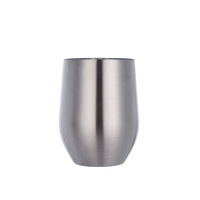 Gobelet isotherme double paroi en acier inoxydable de 12 oz en forme d'œuf pour vin et café – Cadeau d'affaires écologique