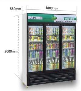 Stand סופרמרקט הקמעונאי לשתות משקאות זכוכית דלת תצוגת מקרר קריר מקפיאים מקרר ראווה מקרי ארון - Product Image 5