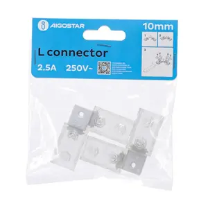 Connecteur L pour bande LED, 10 mm, circuit intégré, idéal pour relier des sections de bandes LED et faciliter les installations dans les coins. - Product Image 3