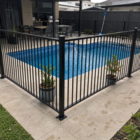 Valla de Seguridad para Piscina de Aleación de Aluminio, Tamaño y Altura Personalizables, Barrera Removible para Piscina Exterior, Precio de Fábrica