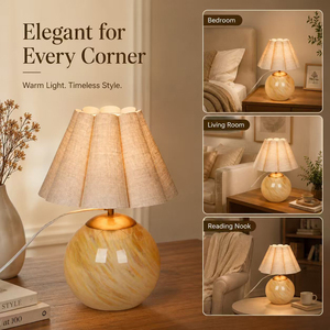 Luxury Crystal Sphere <b>Table</b> Lamp Fabric Shade Modern <b>Bedside</b> Light Decorative <b>Table</b> Lamp for Hotel Bedroom Living Room OEM ODM - Product Image 6