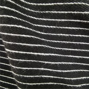Hilo teñido algodón elastano Terry algodón raya tela para ropa deportiva estiramiento algodón bucle raya francés Terry tela - Product Image 4