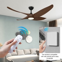 Ventiladores de Techo LED Modernos de 56 Pulgadas con Aspas de ABS, Control Remoto Opcional, Tuya Smart, Motor de CC de Cobre, Garantía de 10 Años # 3636