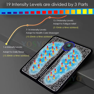 Tapis de massage électrique pour les pieds, relaxant, pour les points d'acupuncture, améliore la circulation sanguine, 8 modes, 19 niveaux de relaxation, charge USB - Product Image 4