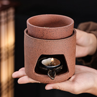 Brûleur d'encens conique en céramique pour spa à domicile, diffuseur d'aromathérapie à chaleur pour huiles essentielles, amplificateur de parfum de cèdre, décoration intérieure