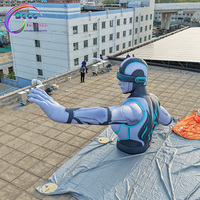 Figurine de robot guerrier AI gonflable géante personnalisée pour la promotion d'événements sur le thème cyberpunk