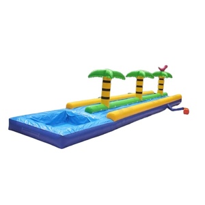 Lớp thương mại <span class=keywords><strong>Inflatable</strong></span> lướt nước trượt N trượt ngoài trời rừng chủ đề trượt trượt bơm hơi với hồ bơi - Product Image 1