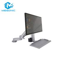Support de moniteur industriel Meisonic T8-GA02KB-Z blanc avec bras ergonomiques inclinables à 90 degrés pour moniteurs chirurgicaux - Nouveau et fiable