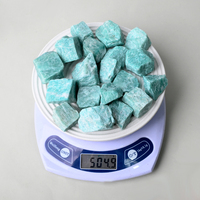 Spécimen minéral de cristal spirituel de haute qualité, pierre brute irrégulière d'Amazonite bleue pour collection