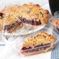 Récipients jetables en plastique pour tranches de gâteau Boîte à gâteau au fromage triangulaire Boîte d'emballage de dessert en plastique pour tranches de gâteau pour aliments