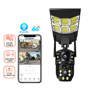 JOAREON Novo V380PRO 4MP Câmera alimentada por bateria solar <span class=keywords><strong>CCTV</strong></span> de energia solar 4G IP PTZ lente dupla 3 telas câmera e luz de rua - Product Image 1