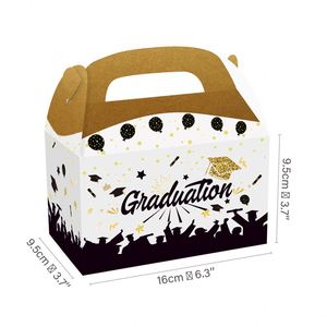 Caja de Regalo de Papel Plegable Portátil, Cajas de Regalo para Pasteles y Dulces, Cajas de Papel Kraft para Decoraciones de Graduación - Product Image 6