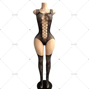 ELITES Wholesale Customize High Quality New Style Arrivals Fishnet Rhinestone Stripper Outfit