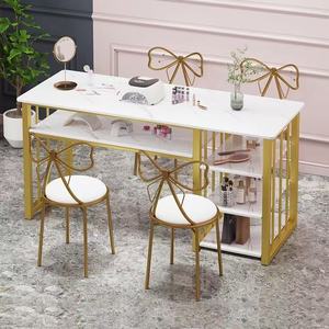 Wss Hot <b>Nail</b> <b>Desk</b> for <b>Nail</b> Tech Acetone Resistant Manicure Table with Metal Frame <b>Nail</b> Salon Station Beauty Storage Organizer - Product Image 3