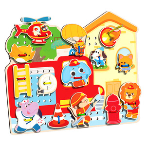 Kit de Crochet en Bois Montessori pour Enfants, Jeux de Plateau Éducatifs, Puzzles de Lissage et d'Enfilage, Outils Pédagogiques, Jouets pour Enfants - Product Image 1