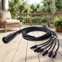 Câble d'alimentation électrique pour éclairage de scène en PVC, avec prise femelle 16A, câble de dérivation électrique, 19 broches Socapex vers Powercon