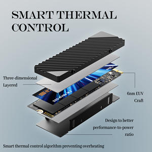 قرص صلب داخلي جديد SIX X15000 Pro للكمبيوتر المحمول PCIe 5.0 X4 NVMe SSD سعة 1 تيرابايت عالي السعة بتقنية 3D TLC سرعة قراءة 13623 ميجابايت/ثانية وكتابة 10662 ميجابايت/ثانية - Product Image 2