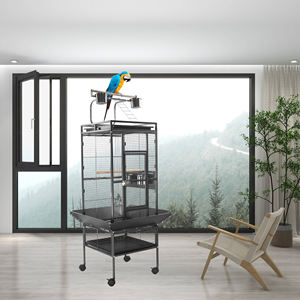Toptan en kaliteli büyük Metal malzeme Aviary Pet papağan çatı üreme kuş kafesi - Product Image 5
