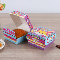 Boîte à hamburger jetable en carton ondulé, recyclable, biodégradable, robuste, longue, à 2 compartiments, noire, personnalisée, pour la vente à emporter en restaurant