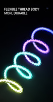 Kabel Data pengisi daya Cepat LED RGB, penuh warna kecerahan Streamer multifungsi bahan PVC kabel pengisi daya 1M/2M