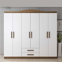 Armoire de rangement pour vêtements, moderne, en bois blanc, haute et simple, pour chambre à coucher